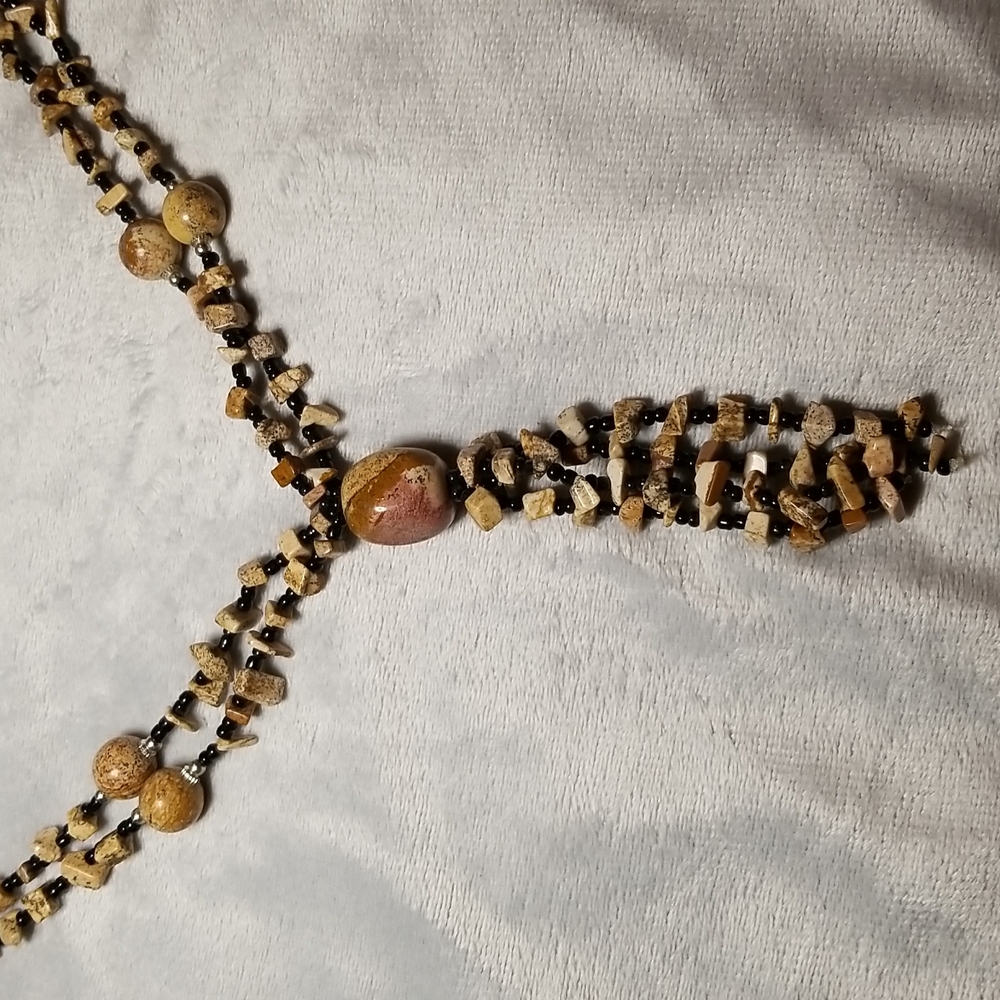 Vintage Jasper Beaded Necklace
